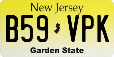 NJ license plate B59VPK