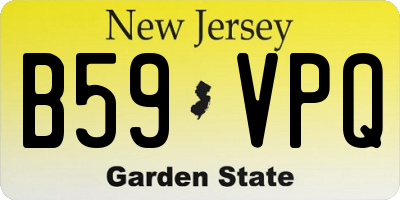 NJ license plate B59VPQ