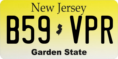 NJ license plate B59VPR