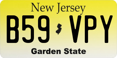 NJ license plate B59VPY