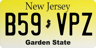 NJ license plate B59VPZ