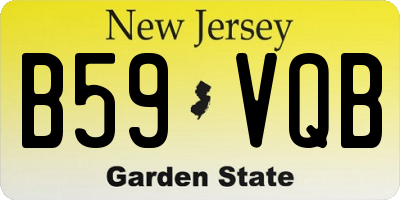 NJ license plate B59VQB