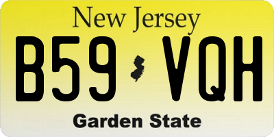 NJ license plate B59VQH