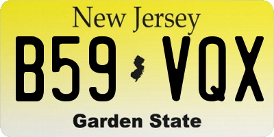 NJ license plate B59VQX