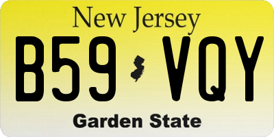 NJ license plate B59VQY