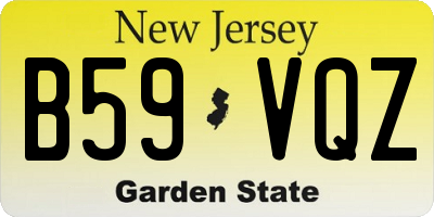 NJ license plate B59VQZ