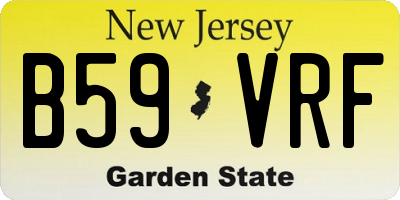 NJ license plate B59VRF