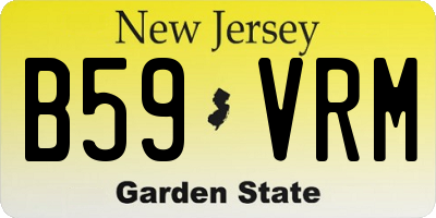 NJ license plate B59VRM