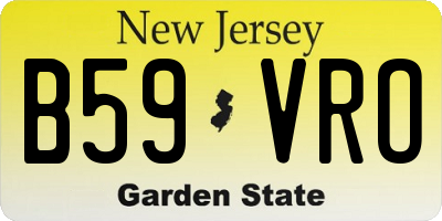 NJ license plate B59VRO