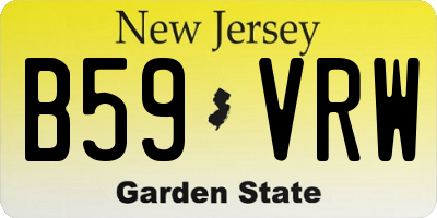 NJ license plate B59VRW