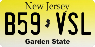NJ license plate B59VSL