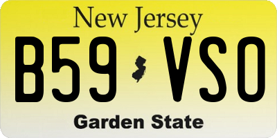 NJ license plate B59VSO