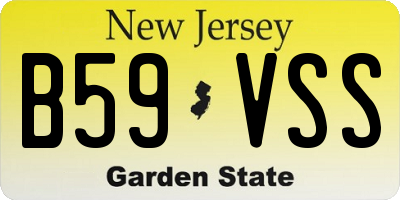 NJ license plate B59VSS