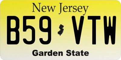 NJ license plate B59VTW