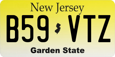 NJ license plate B59VTZ