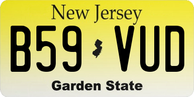NJ license plate B59VUD