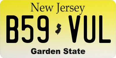 NJ license plate B59VUL