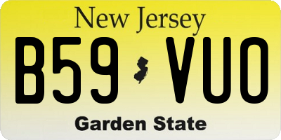 NJ license plate B59VUO