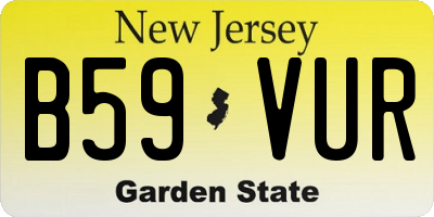 NJ license plate B59VUR
