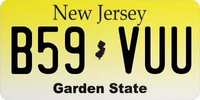NJ license plate B59VUU
