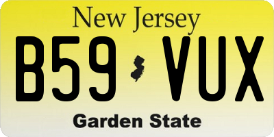 NJ license plate B59VUX