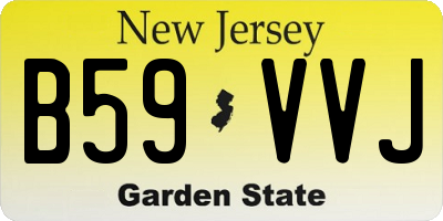 NJ license plate B59VVJ