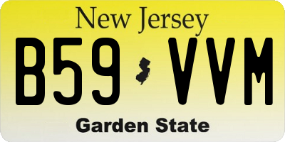 NJ license plate B59VVM