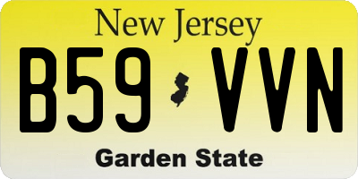 NJ license plate B59VVN