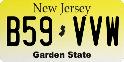 NJ license plate B59VVW