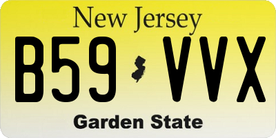 NJ license plate B59VVX
