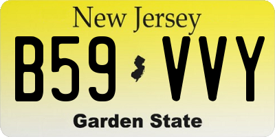 NJ license plate B59VVY