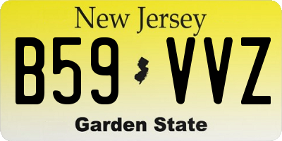 NJ license plate B59VVZ