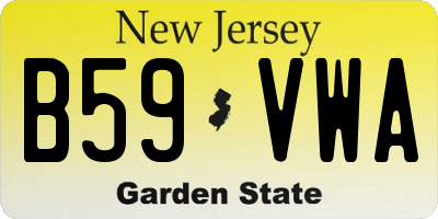 NJ license plate B59VWA