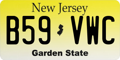 NJ license plate B59VWC