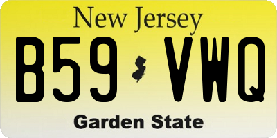 NJ license plate B59VWQ