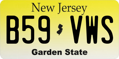 NJ license plate B59VWS