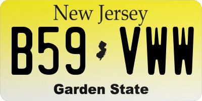 NJ license plate B59VWW