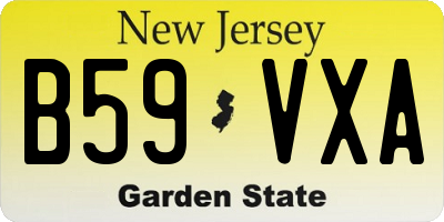 NJ license plate B59VXA
