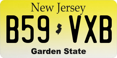 NJ license plate B59VXB