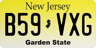 NJ license plate B59VXG
