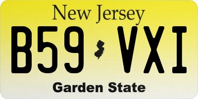 NJ license plate B59VXI