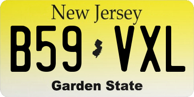 NJ license plate B59VXL