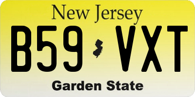 NJ license plate B59VXT