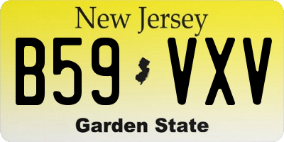 NJ license plate B59VXV