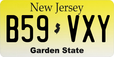 NJ license plate B59VXY