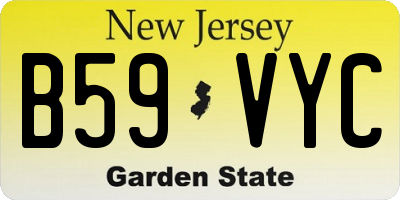 NJ license plate B59VYC