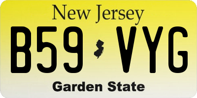 NJ license plate B59VYG