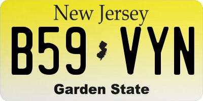 NJ license plate B59VYN