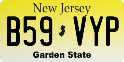 NJ license plate B59VYP