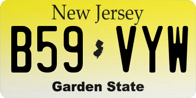 NJ license plate B59VYW